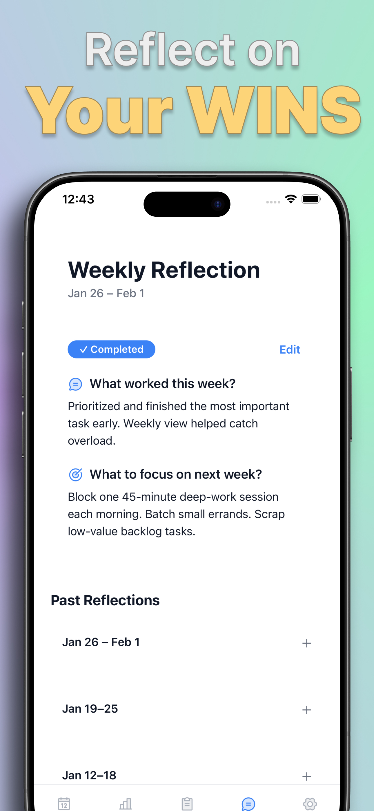 Planly daily task list